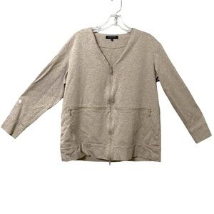 Lafayette 148 New York Front Zipper Sweatshirt Light Jacket